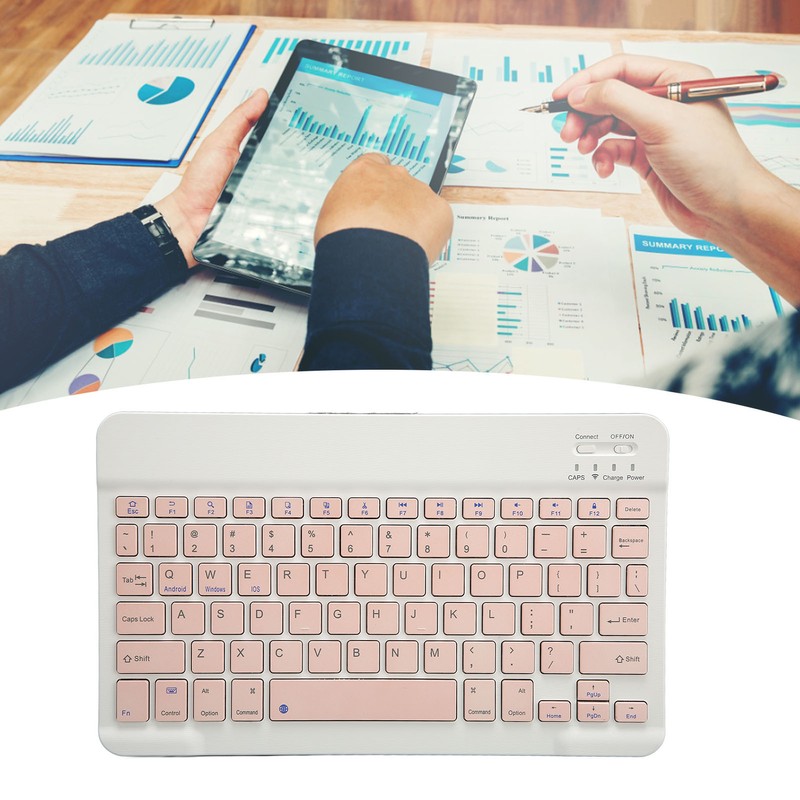78 Key Wireless Bluetooth Keyboard 32.8ft Ergonomic Ultra Thin Silent