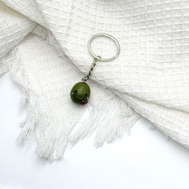 OCOUYVD （1Pcs） Cute Keychain Kawaii Red Love Olive Keychain Handbag Bags Decoration Bag Charm Keychains for Women Car Key Chain Key Ring