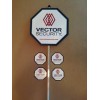 adt'l brink's vector moni VECTOR SECURITY Yard Sign + 4