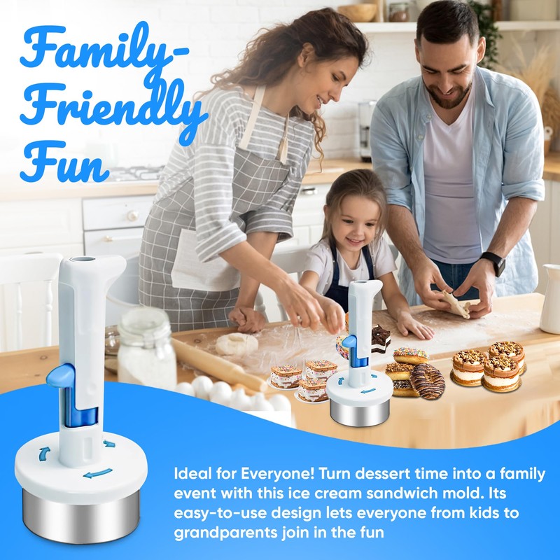 Ice Cream Sandwich Maker Tool, Stainless Steel Ice Cream Cookie