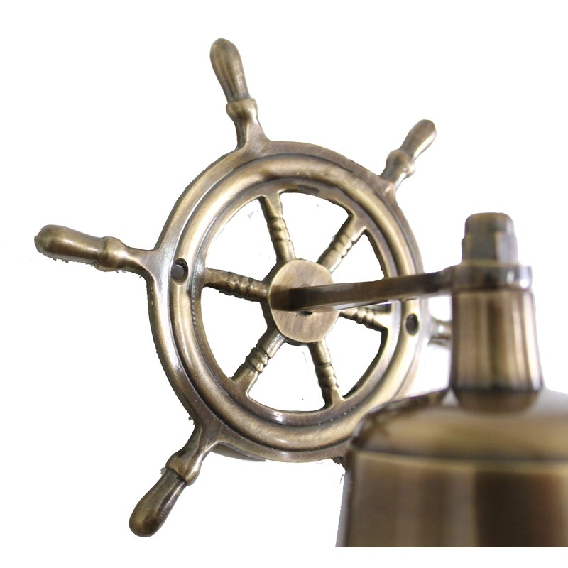 Antik 2000 Brass Bell Burnished with Steering Wheel and Cord