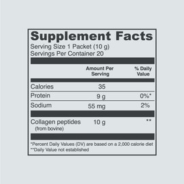 Vital Proteins Bovine Collagen Powder- Hydrolyzed Collagen - 10g per serving - Unflavored (20ct Stick Pack)