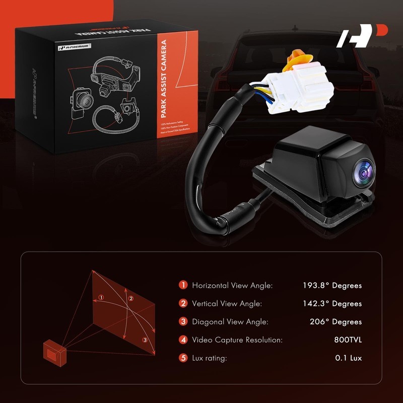 A-Premium Park Assist Camera Rear View Backup Reverse Camera Compatible