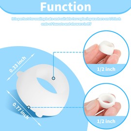 16435 RV Plastic Santoprene Swivel Seal (35 Pack), 1/2" PEX Swivel Cone Washer RV Water Line Gaske Replacement for PEX Fittings or Valves, Resolve Leaking Issues in RV