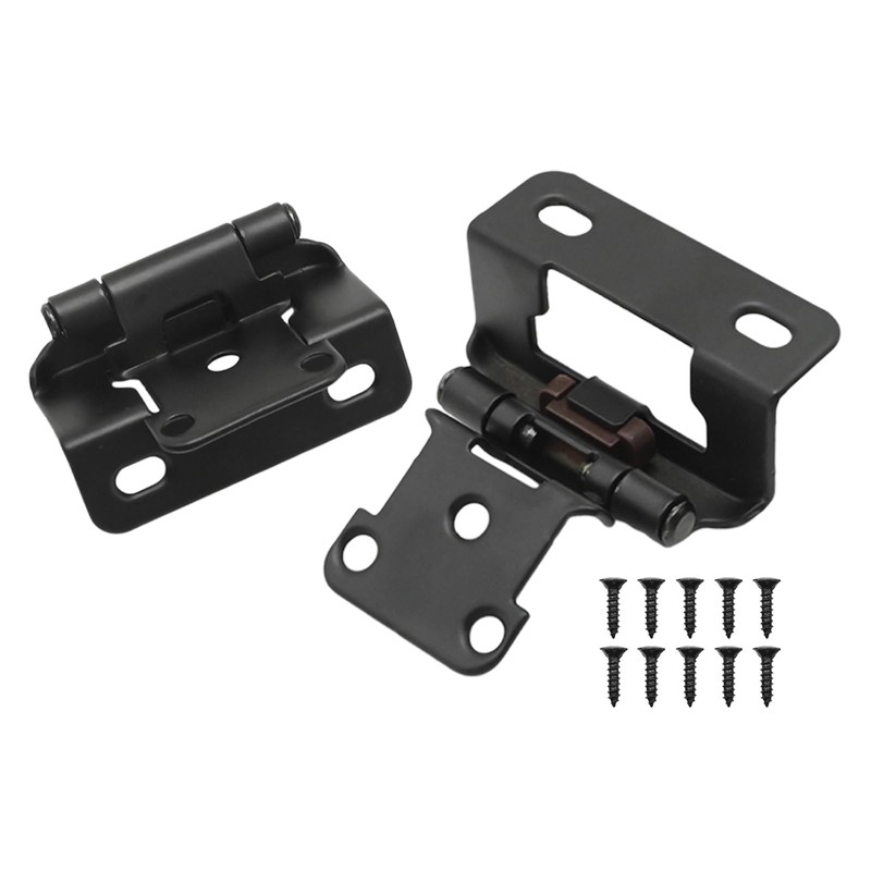 Anxingo 8Pcs 1/2" Overlay Semi Partial Wrap Cabinet Hinges, Steel