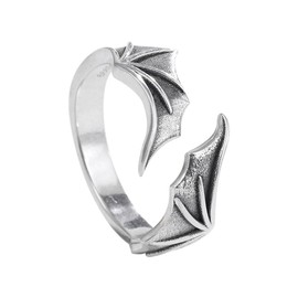 KONFEN Men's Ring, Viking Adjustable Carved Rings for Men Ring, Vintage Hip Pop Open Men's Rings Gothic Punk Classic Unique Texture Thumb Ring Fidget Men's Jewellery, Silver, Metal