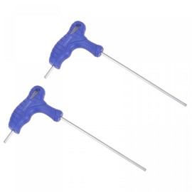 TOP-VIGOR 2Pcs 2.5mm Hex Key T-Handle, T Bar Dual End Wrench Spanner Allen Key for Home Repair and Mechanical Maintenance, Metric CR-V Steel