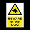 Beware of the dog Plastic Sign with double sided fixing
