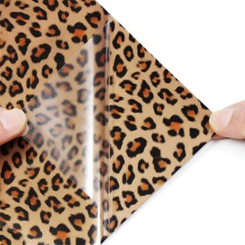Pack of 5 Plotter Film Textile, 9.84 x 12 Inch Leopard Vinyl Film, Heat Transfer Vinyl, Transfer Paper for Iron-On Plotter, Heat Transfer Film Plotter