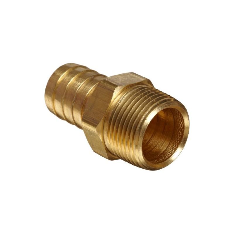 Anderson Metals-57001-1208 Brass Hose Fitting, Connector, 3/4" Barb x 1/2"