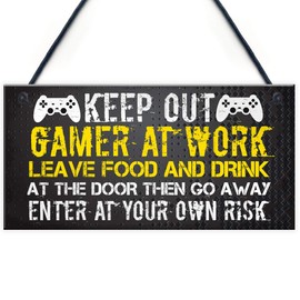 RED OCEAN Novelty Gaming Sign Inspired Funny Christmas Gamer Gift For Brother Son