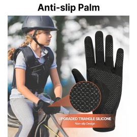 Kids Horse Riding Gloves Equestrian Anti Slip Children Horseback Bike Gardening Fishing Cycling Outdoor Activities Riding Gloves Girls Boys Youth