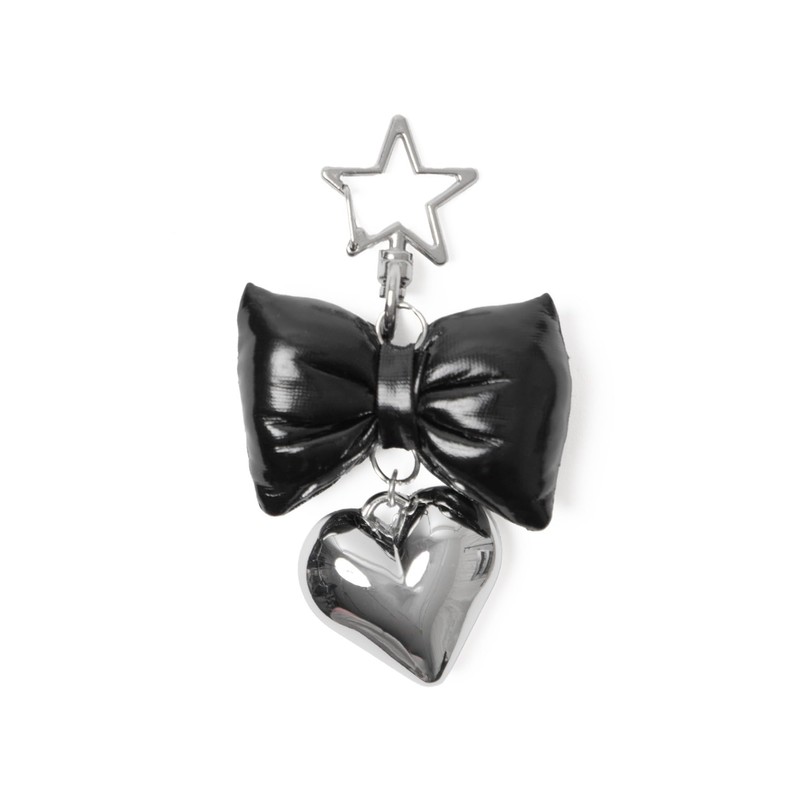 Wigo Women's Cushion, Ribbon, Heart, Keychain, Accessory, Strap, Cute, Present,