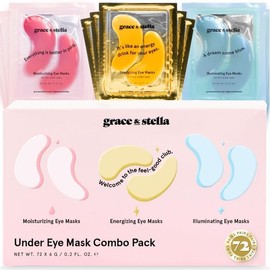 grace & stella under eye masks for dark circles puffy eyes wrinkles hydrating firming smoothing pink blue purple giftsets:_72-pairs Every eye mask (gift set)