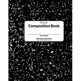 School Smart Hard Cover Ruled Composition Book, 100 Sheets, 9-3/4 x 7-1/2 Inches