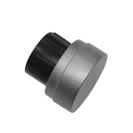 GARDINIA Industrial Home Series End Caps for Curtain Rods with Diameter 25 mm, Metal/Plastic, Silver