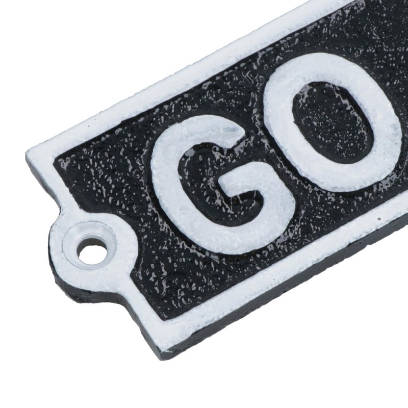 AB Tools Go Away Cast Iron Sign Plaque Door Wall