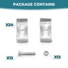 12 Pcs 1-3/8" Chain Link Fence Panel Clamps, Dog Kennel