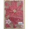 Christmas Winter Poinsettie Poinsettie Embroidery Polyester Tablecloth Approx. 85 x