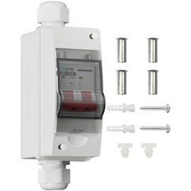 CNLonQcom 32 Amp Solar Disconnect Switch DC500V Circuit Breaker, AC 120V/240V Disconnect Box Outdoor IP65 Waterproof