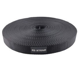 EZ-Xtend Polyester Webbing 1 inch – Heavy Duty Strapping That Outlasts and Outperforms Nylon Webbing 1 Inch and Polypropylene Webbing 1 Inch - 4500 Lb. Breaking Strength (Black, 1" x 50 Yards)
