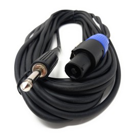 DRUT 12m Speakon to 6.35mm 1/4'' Jack Low Loss PA Speaker, Guitar, Music Instrument Cable Lead 39ft