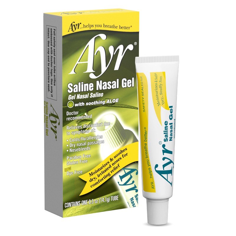 Ayr Saline Nasal Gel, with Soothing Aloe, 0.5 Ounce Tube