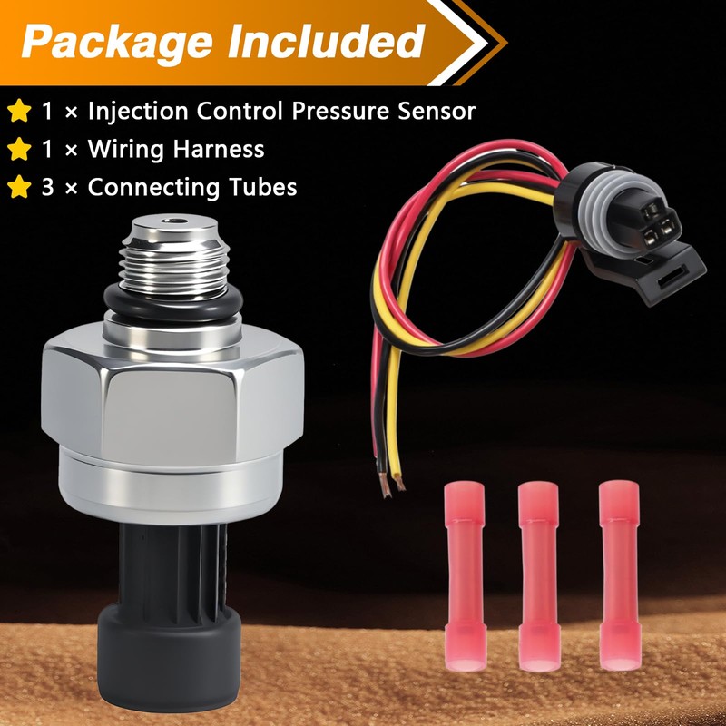 FUSCH 7.3L Diesel Injection Control Pressure Sensor with Harness, ICP