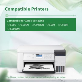 VersaLink C500/C505 Toner Cartridge Compatible for Xerox VersaLink C500 C500N C500DN C505 C505N C505DN Printer for 106R03868 Toner Cartridge 1 Pack Yellow