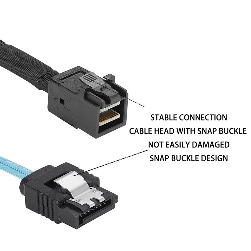 12GBPS Mini SAS HD SFF 8643 to 4 SATA 3.0