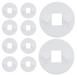 DIYTECH 10 Pack Mini 1 Port Keystone Wall Plate, White, Single, Ethernet Compatible