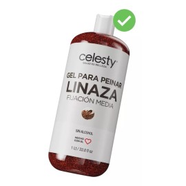 Celesty® Envío Gel Para Peinar Linaza Media Fijación 1lt Celesty® Envío