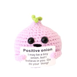 Qyqkfly 1 or 2 Mini Cute Funny Positive Life Potato Creative Crotchet Item Birthday Christmas Girls Boys Gift Party Decor (Onion)