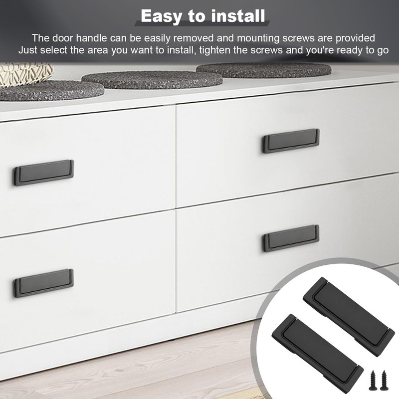 SIGANDG Furniture Handles Invisible Drawer Pull for Cupboards, Drawer Handles,