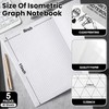 Ctosree 5 Pcs Isometric Graph Paper Notebook 8.5" x 11"