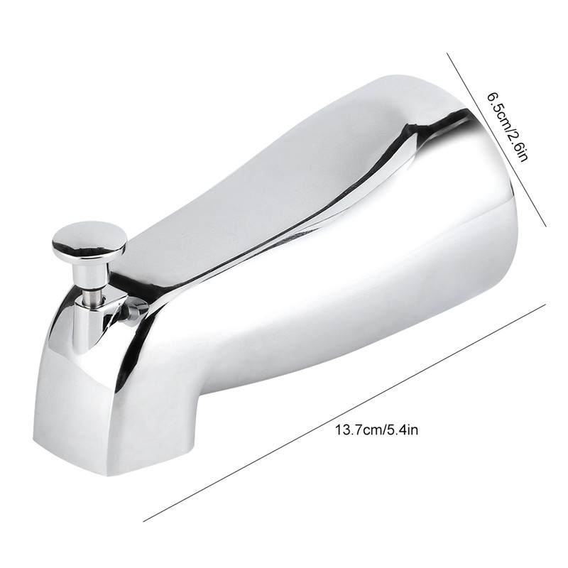 Wall Mounted Electroplate Bathtub Faucet Concealed Tub Spout with Pull