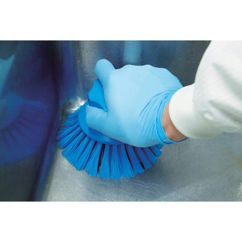 Vikan 38856 Hand-Held Scrub Brush, Polypropylene, Polyester Bristle, 5", Yellow