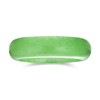 Simple Solid Dome Gemstone Eternity Stackable Dyed Green Jade Band