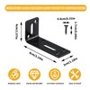 6 Pcs Thickened Angle Brackets, Adjustable Brackets with Long Slots,