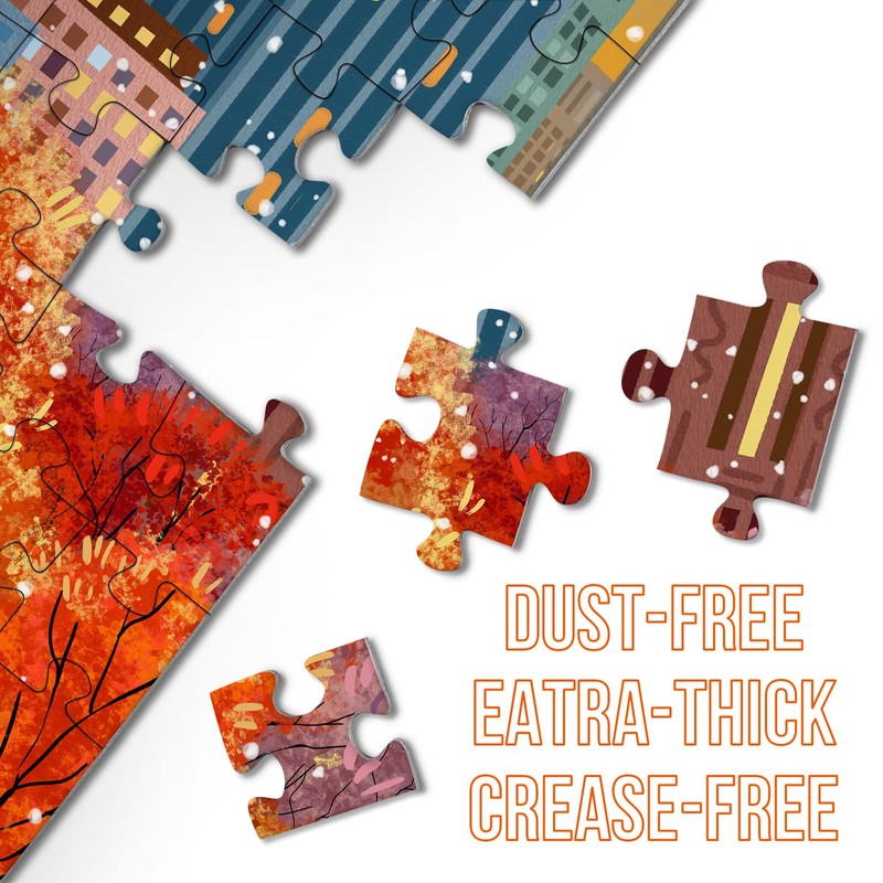 Fall Central Park Puzzles 1000 Pieces for Adults, Fun Fall
