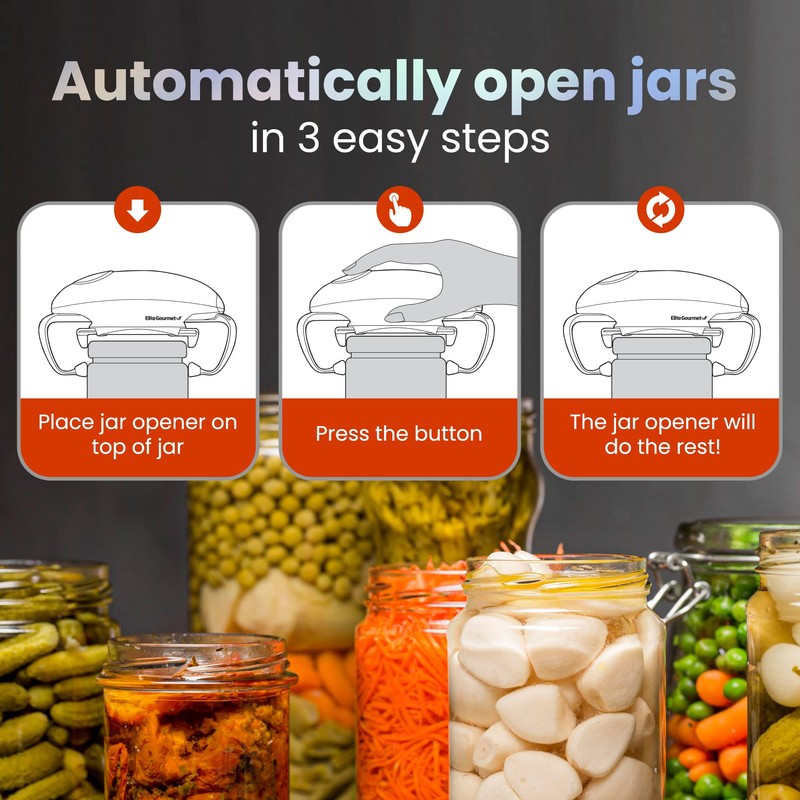 Elite Gourmet EJO800 High Power Torque Automatic Operated Electric Jar