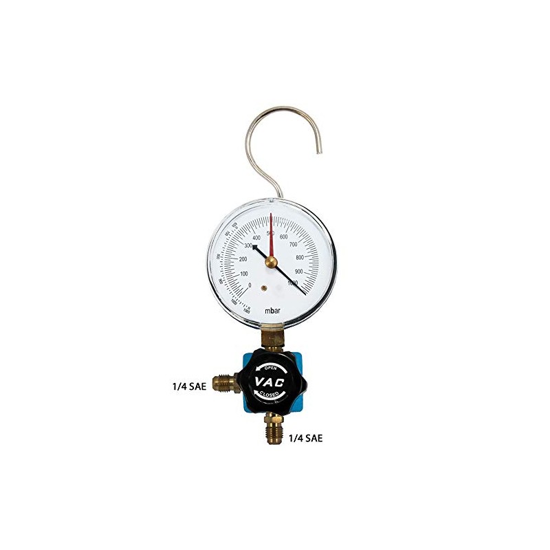 Air Conditioning Split Vacuum Pressure Gauge 1/4 SAE - 1/4