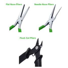 SPEEDWOX 3 Pieces Metal Processing Pliers Set Jewelry Making Pliers Long Nose Pliers Flat Nose Pliers Flush Cut Outer Spring for Metal 3D Model Making
