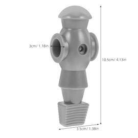 FAVOMOTO 4pcs Foosball Player Foosball Replacement Players Soccer Player Statues Foosball Table Parts Rod Foosball Men Tabletop Soccer Players Table Soccer Player Environmental Resin Grey