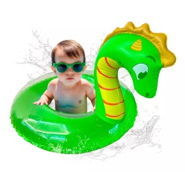 Grupo Carnavallia Inflable Salvavidas Dragón Verde Glitter Flotador Infantil
