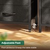 Huuger Nightstand with Charging Station, Side Table with Fabric Drawers,