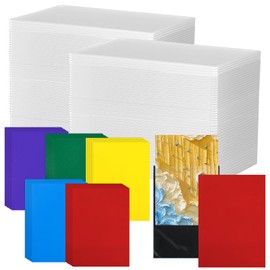 200 Pcs 3"x4" Trading Card Sleeves Combo, 100 Hard Card Holders and 100 Soft Colorful Protector Sleeves for Baseball Football Sports Game Standard Trading Cards(Color Set 3)