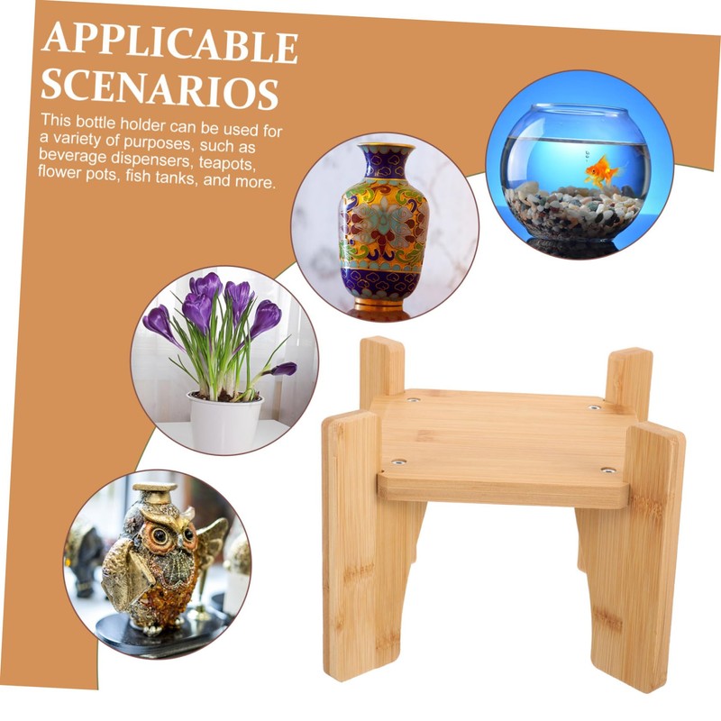 Mobestech Wooden Beverage Dispenser Stand Multi Functional Square Holder for