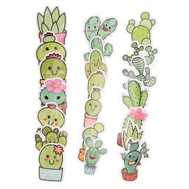 CIYODO DIY Succulent Cactus Stickers Set 50 Pieces Waterproof Sturdy for Luggage