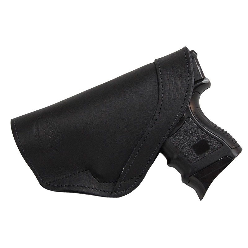 Barsony Black Leather Tuckable IWB Holster for HK USP Compact